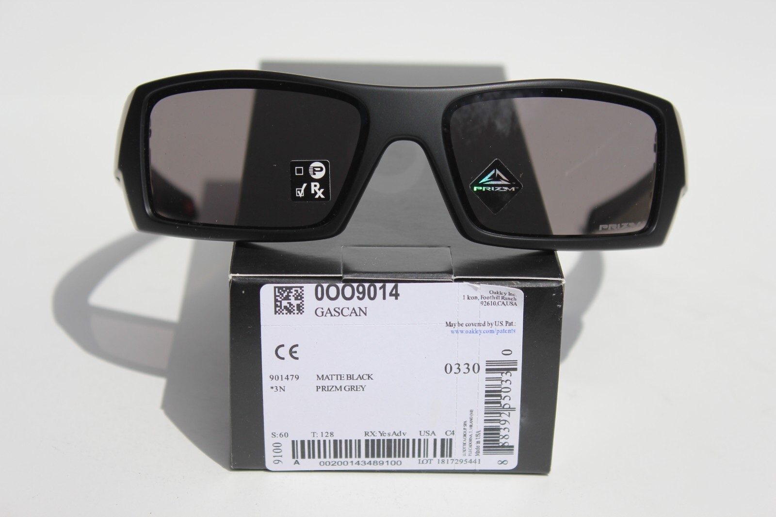 OAKLEY Gascan Sunglasses Matte Black/Prizm Grey SI USA FLAG RARE NEW OO014-79