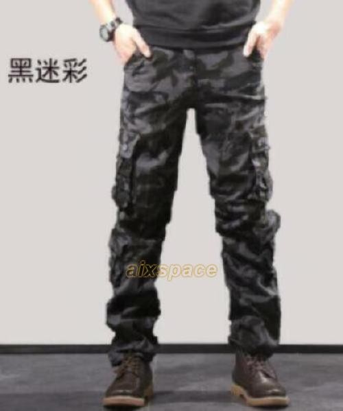 Fashion Men’s Camouflage Outdoor Cotton Cargo Pants Working Casual Long Trousers