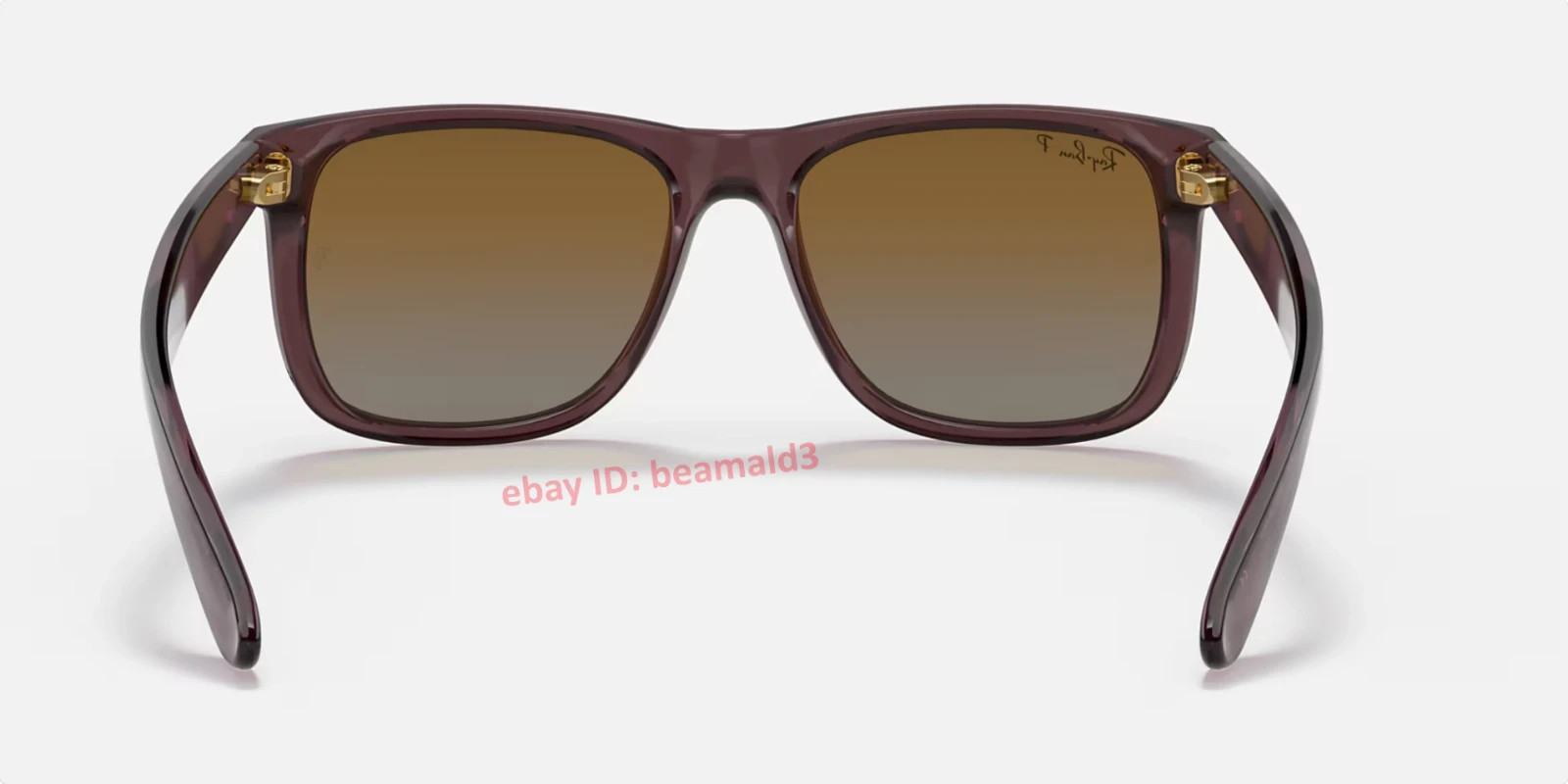 Ray-Ban Justin RB4165 Polarized Sunglasses 54MM Transparent Dark Brown Gradient