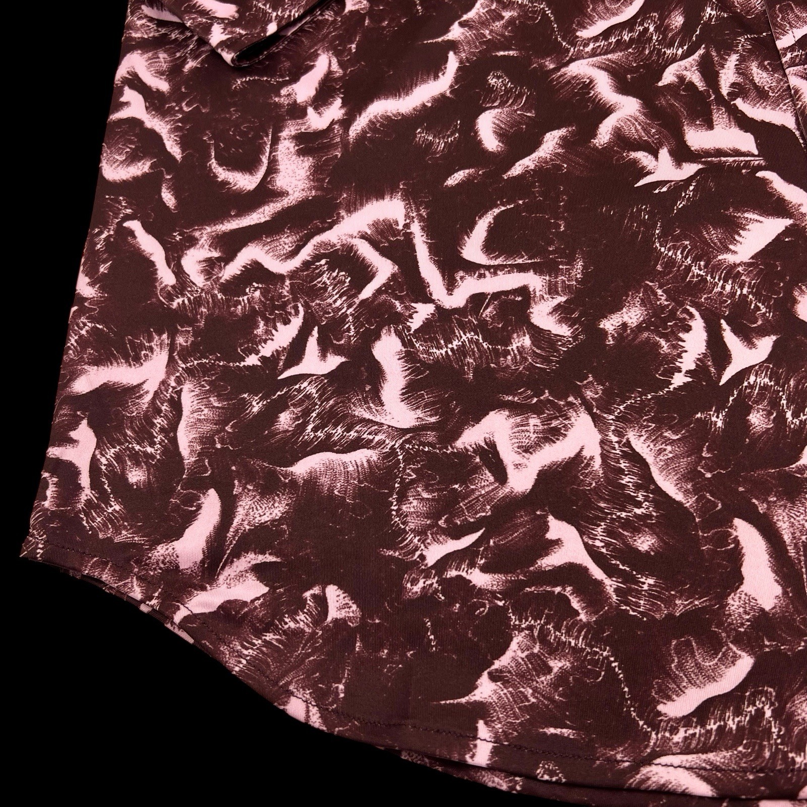 Robert Graham Performance Geometric Camo Stretch Lightweight Sport Shirt Medium