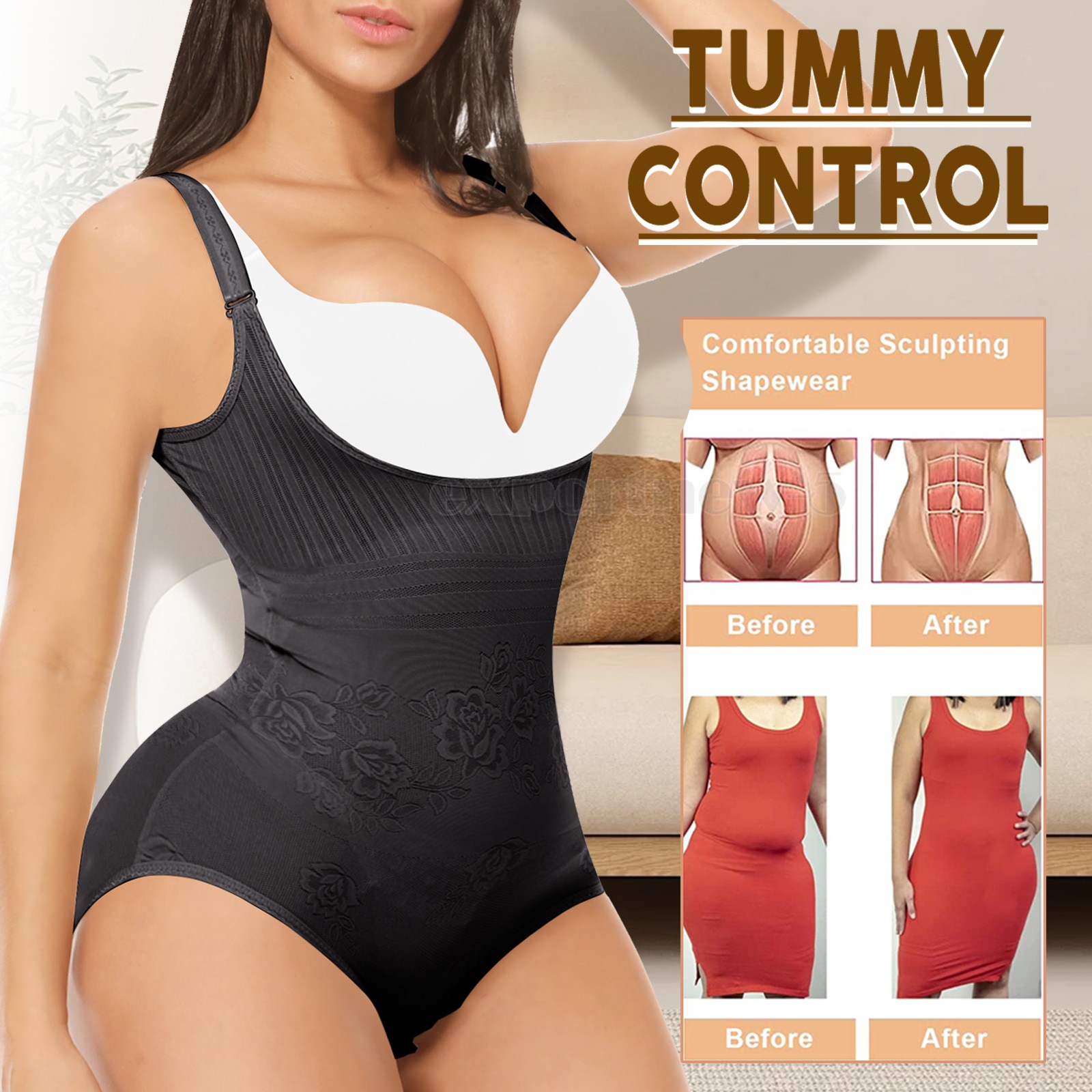 Tummy Tuck Compression Garment for Women Shapewear Tummy Control Body Shaper US