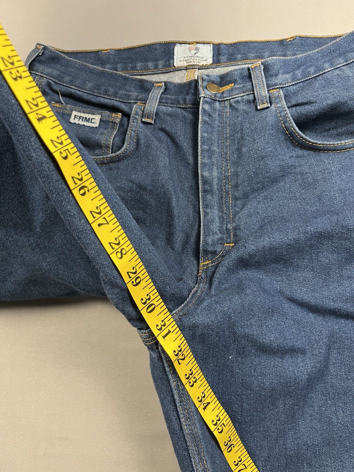 Tyndale FR Jeans Mens 34×31 Blue Denim Carpenter Arc Rated CAT 2 Made USA F290T