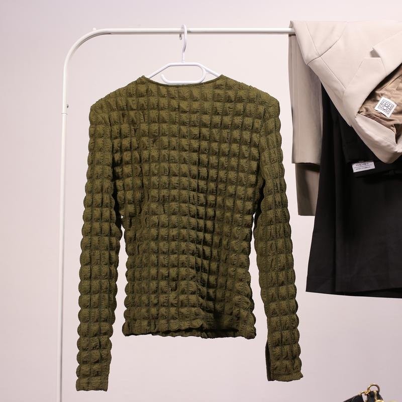 Women Gestuz shirt olive viscose 36/S/44