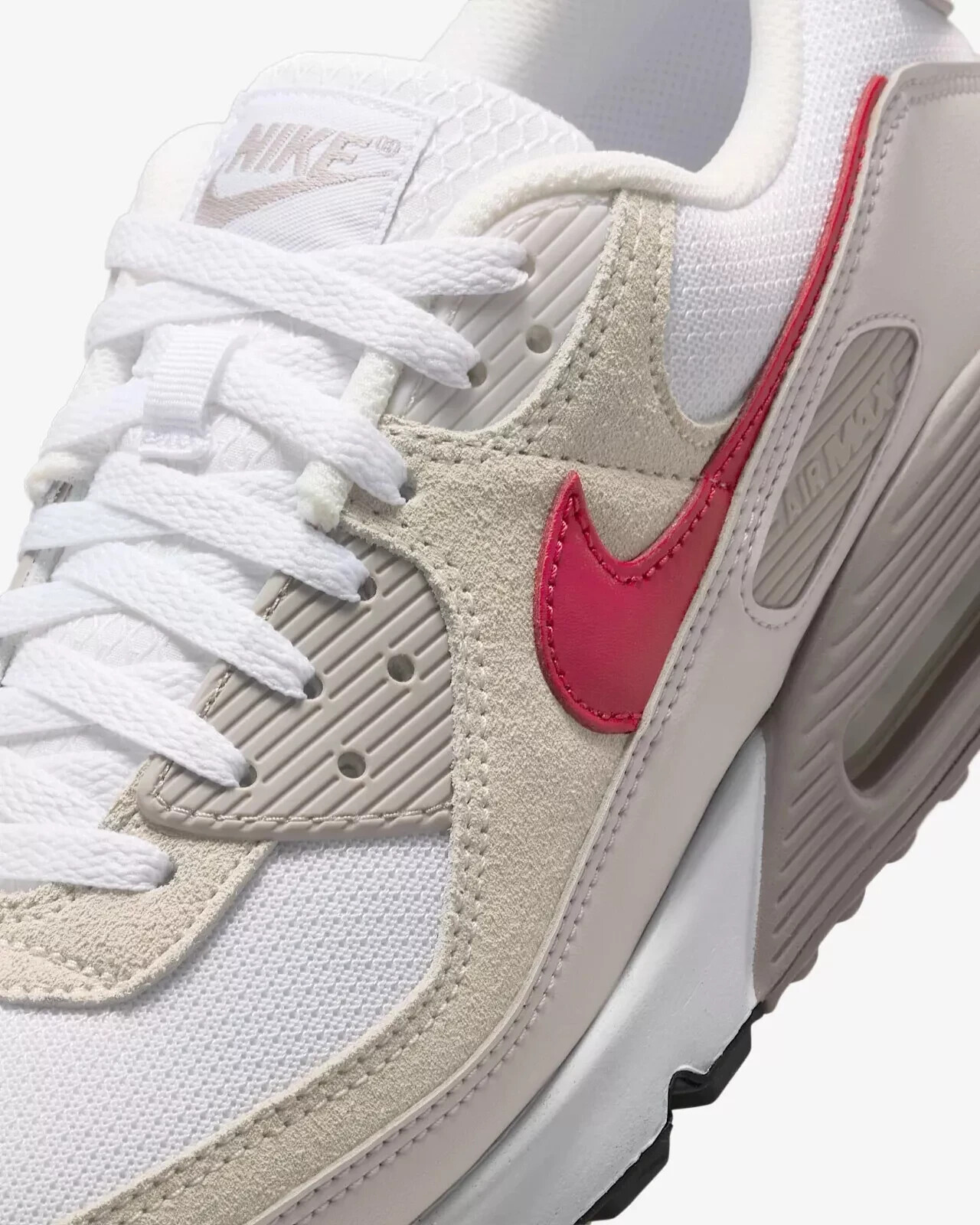 Nike DM0029-113 Air Max 90 White College Grey Vast Grey Red Men’s shoes mot04