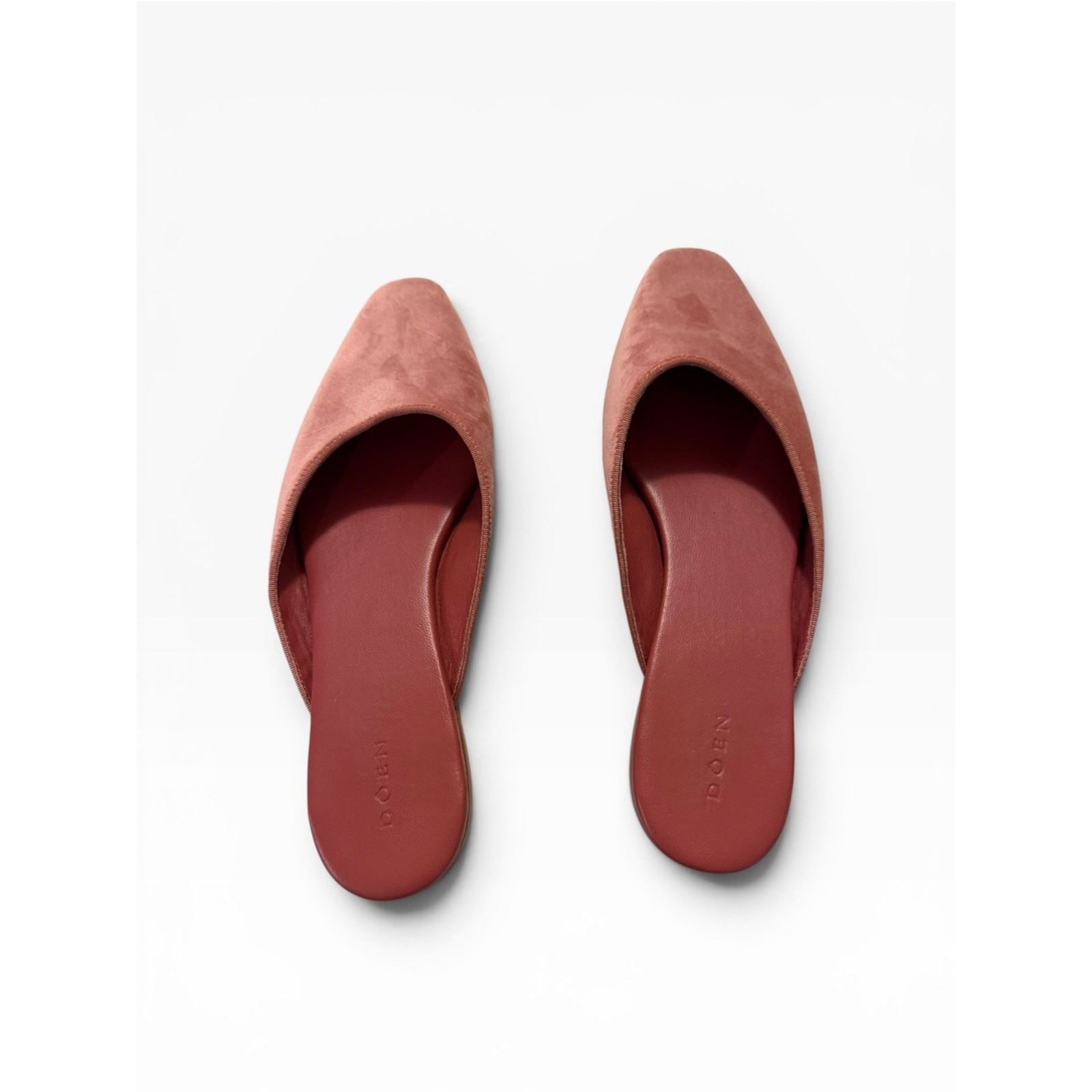 New Doen women’s The Wren Mules in dusty rose pink with dust bag SZ 39.5
