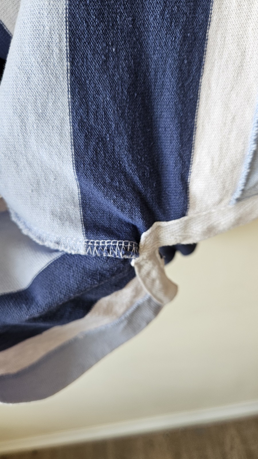 Polo Ralph Lauren Rugby Shirt XL Custom Slim Fit Striped Blue 23×28 Authentic