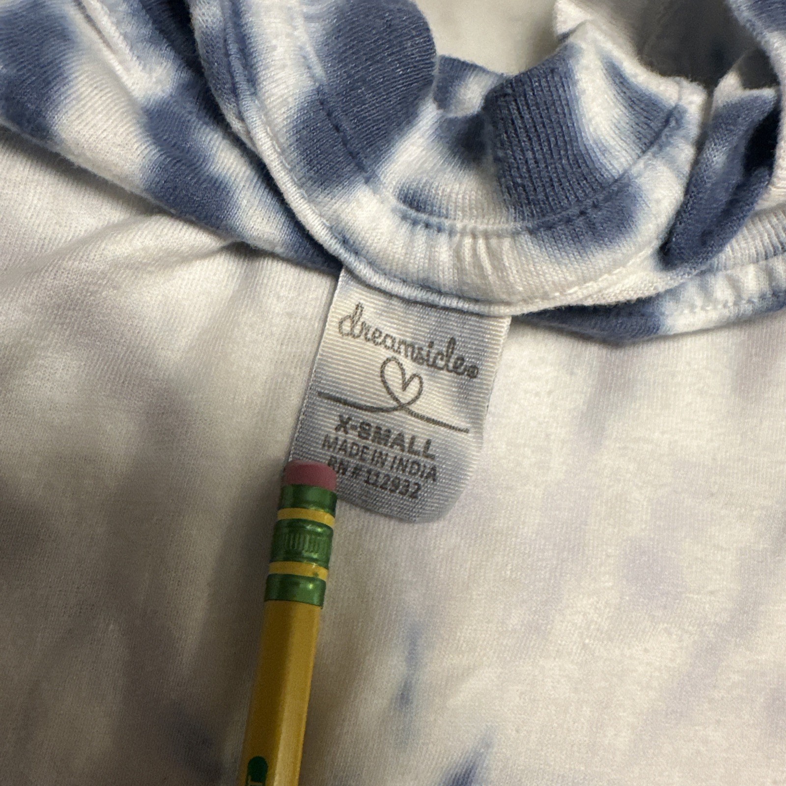 Juniors DREAMSICLE Blue/Gray/White Tie-Dye Sleeveless Tee W Knot Detail; Size XS