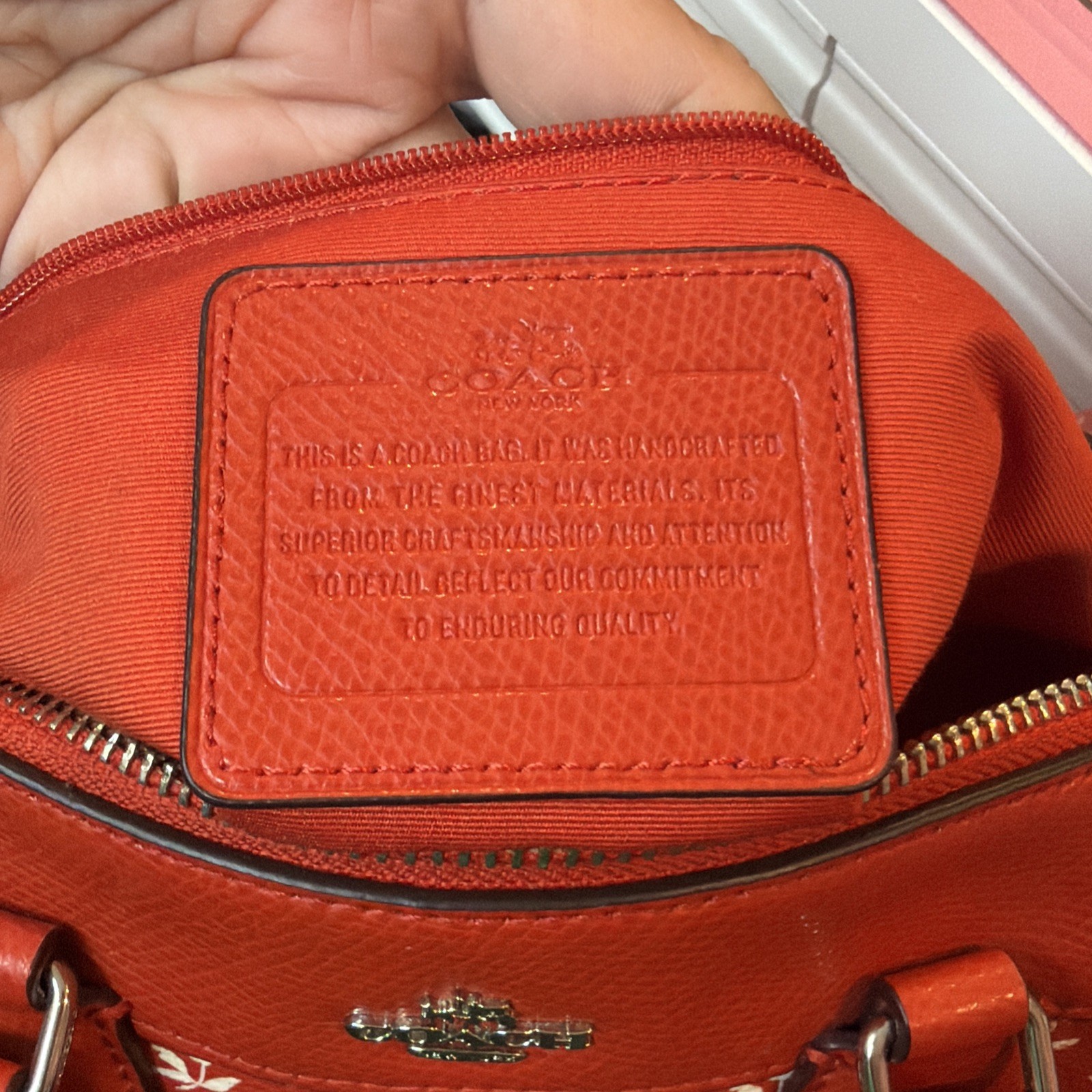 Coach Mini BENNETT Satchel In Floral Print Coated Canvas RED Crossbody