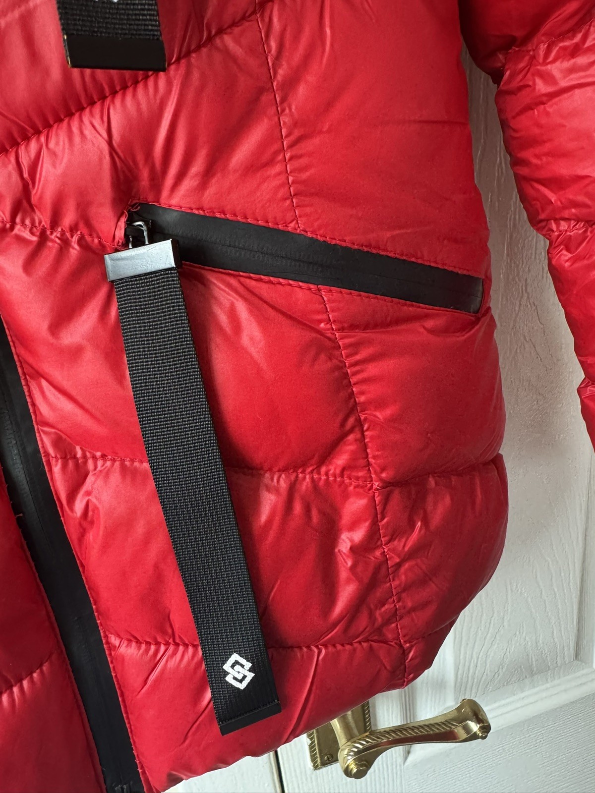 Saint & Sinner Red Puffer Jacket Size Uk 10 New Without Tags Women’s Clothing