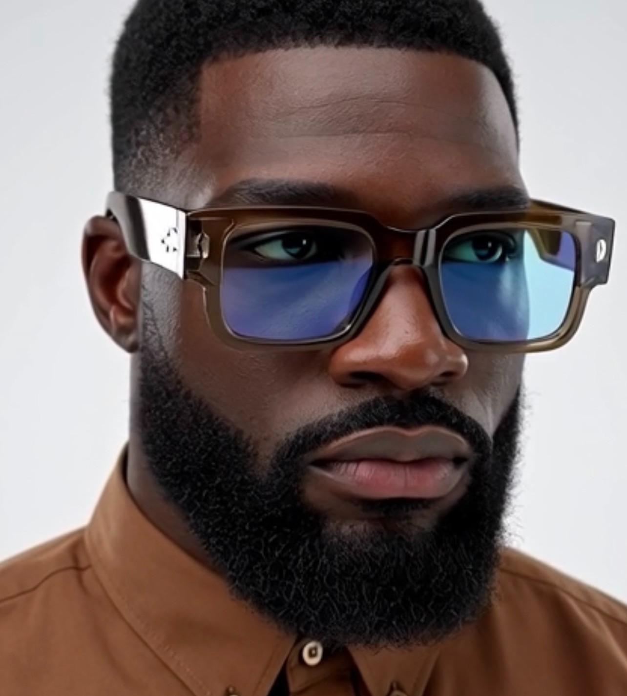 Black Thick Square Frame Chunky Yellow Tinted Lens Sunglasses Street Outdoor New