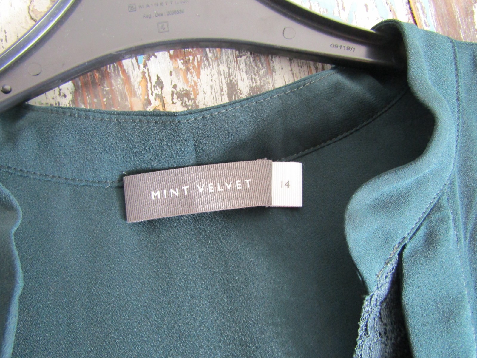 Mint Velvet Dark Green Tunic Top size 14