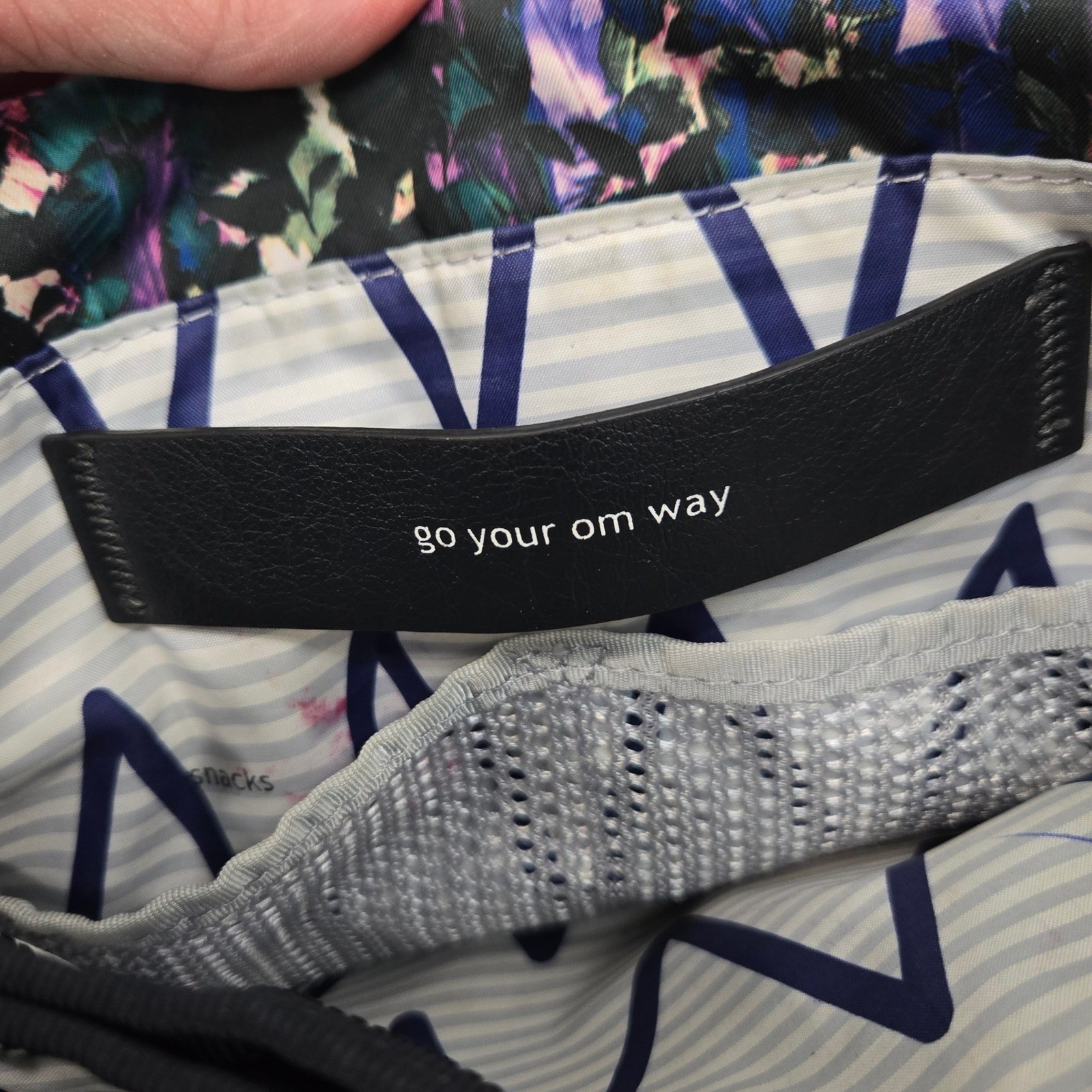 Lululemon Athletica Om Bag Floral Backdrop Abstract Crossbody Multi-Color