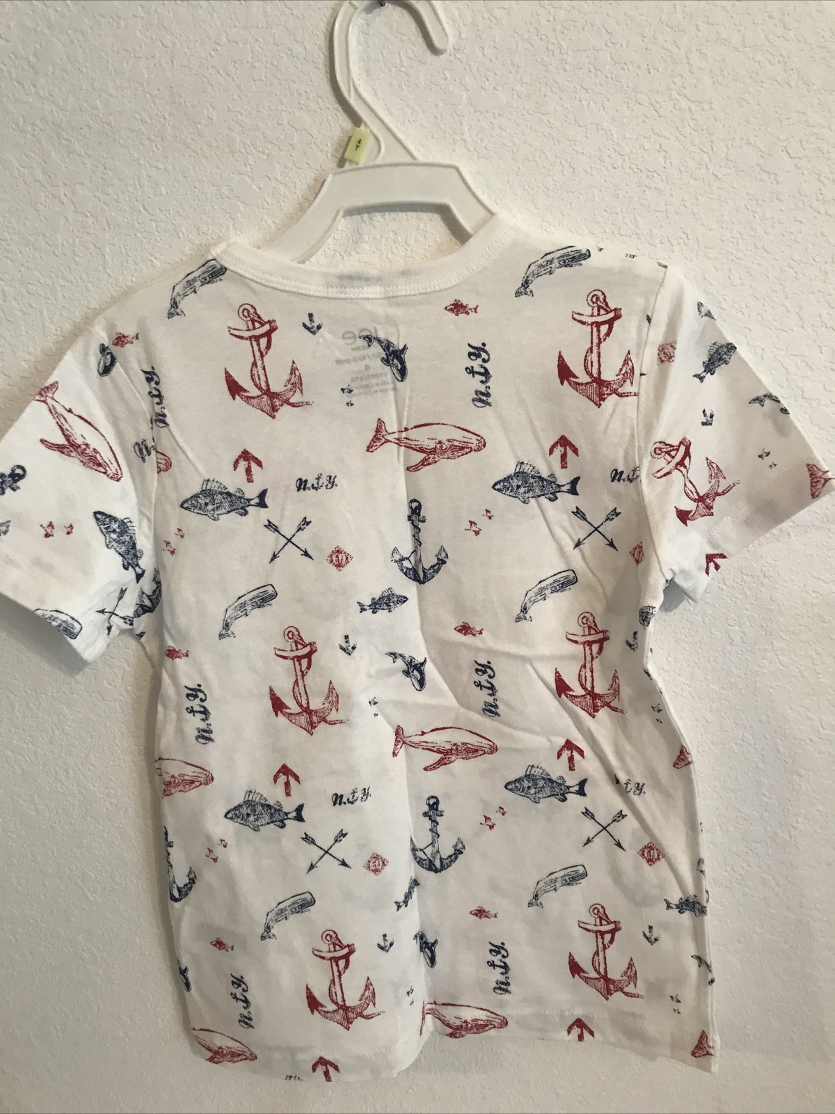 Joe Fresh T-Shirt Size 4 Years White/Red Retail’s $14(5hmbx-17-13)