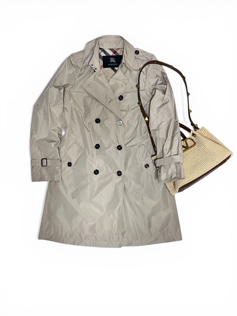BURBERRY London nylon trench coat size 38