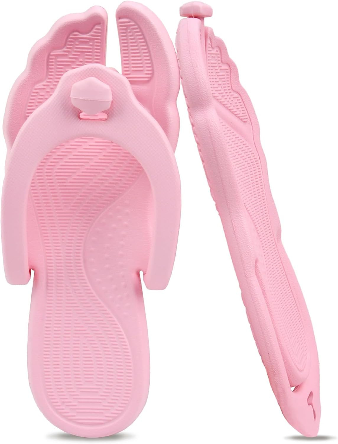 ZOORON Flip Flops for Women Men Travel Slippers Shower Shoes Foldable Bathroom C