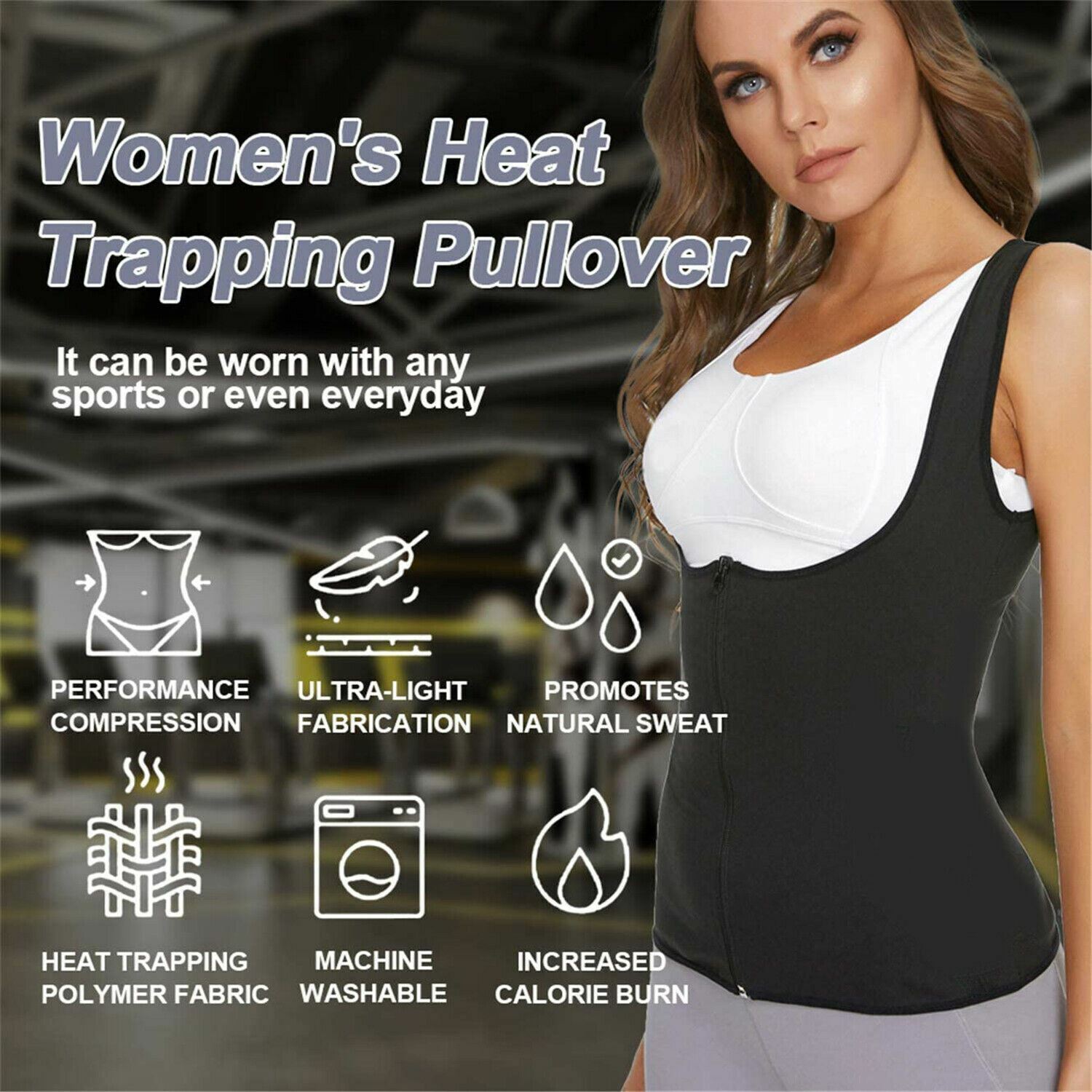 Women Body Shaper Corset Sauna Sweat Suit Sleeve Hot Polymer Waist Trainer Vest