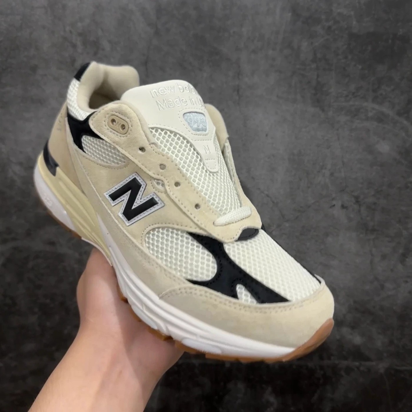 Teddy Santis x New Balance 993 Sea Salt Black Mens Classic Running Shoe
