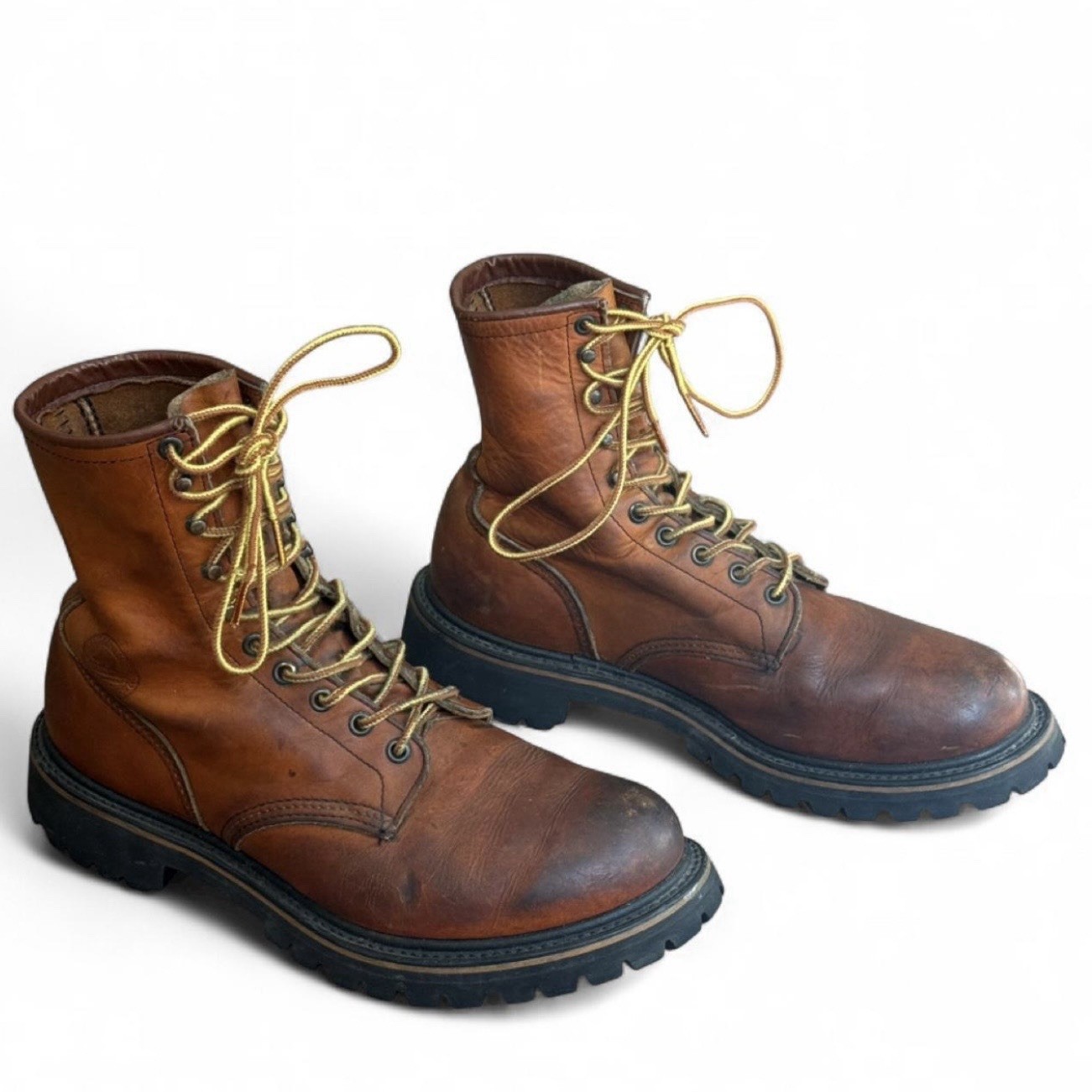 Red Wing Shoes Men’s Brown Leather Lace-Up Ankle Logger Boots Irish Settler 10D