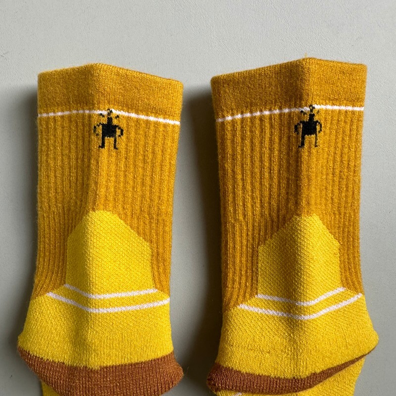 1 Pack Smartwool Women’s Hike Merino Wool Crew Socks Athletic Size Med Yellow
