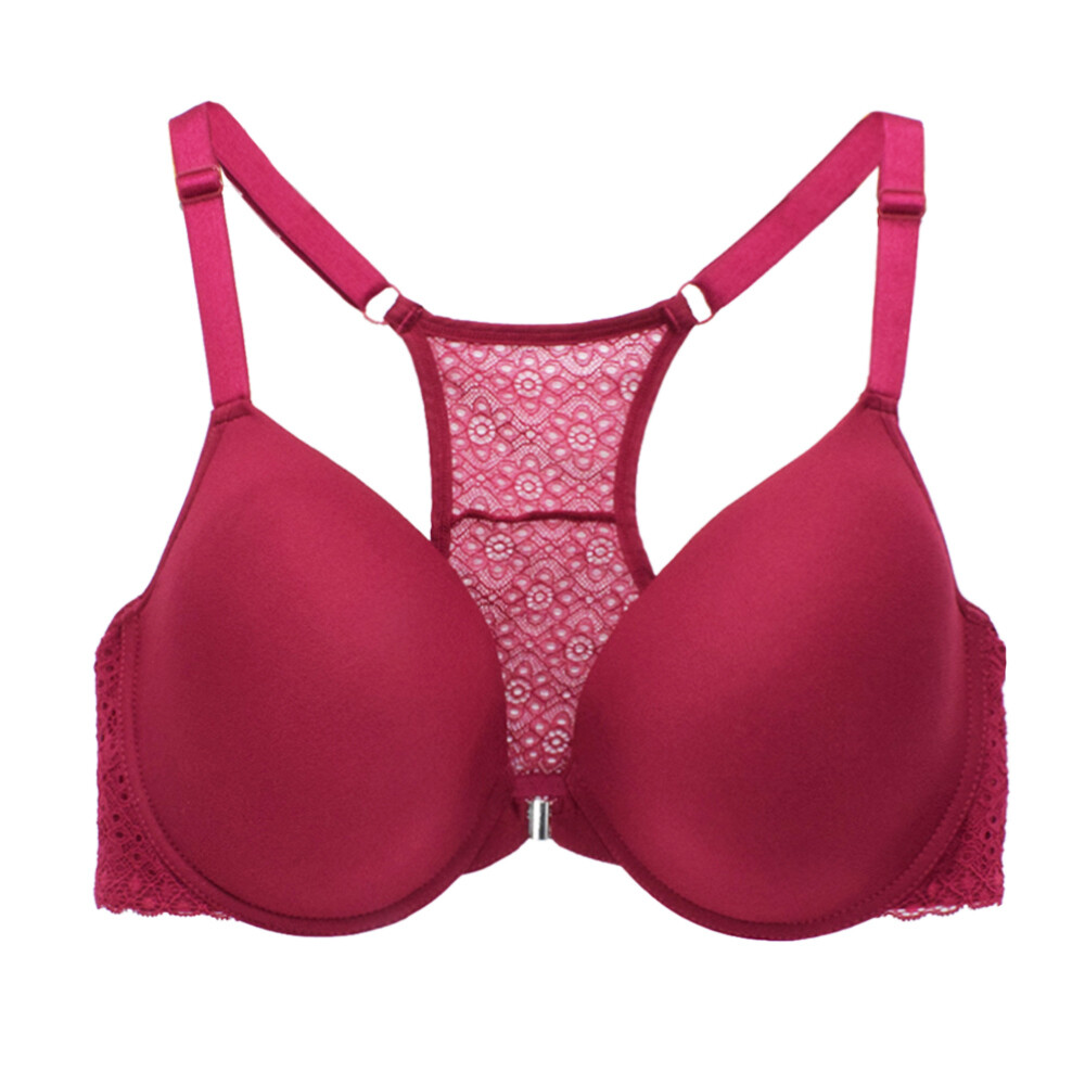 Large Cup Women Bras Front Closure Brassiere Lace Racer Back Lady Sexy Lingerie