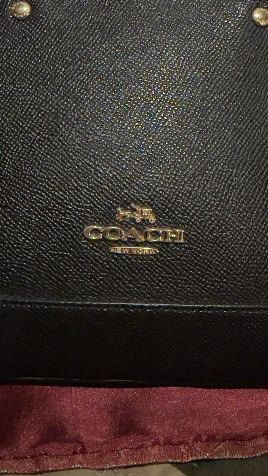Small Coach Black Crossgrain Leather SIERRA Satchel Hand Bag Tote