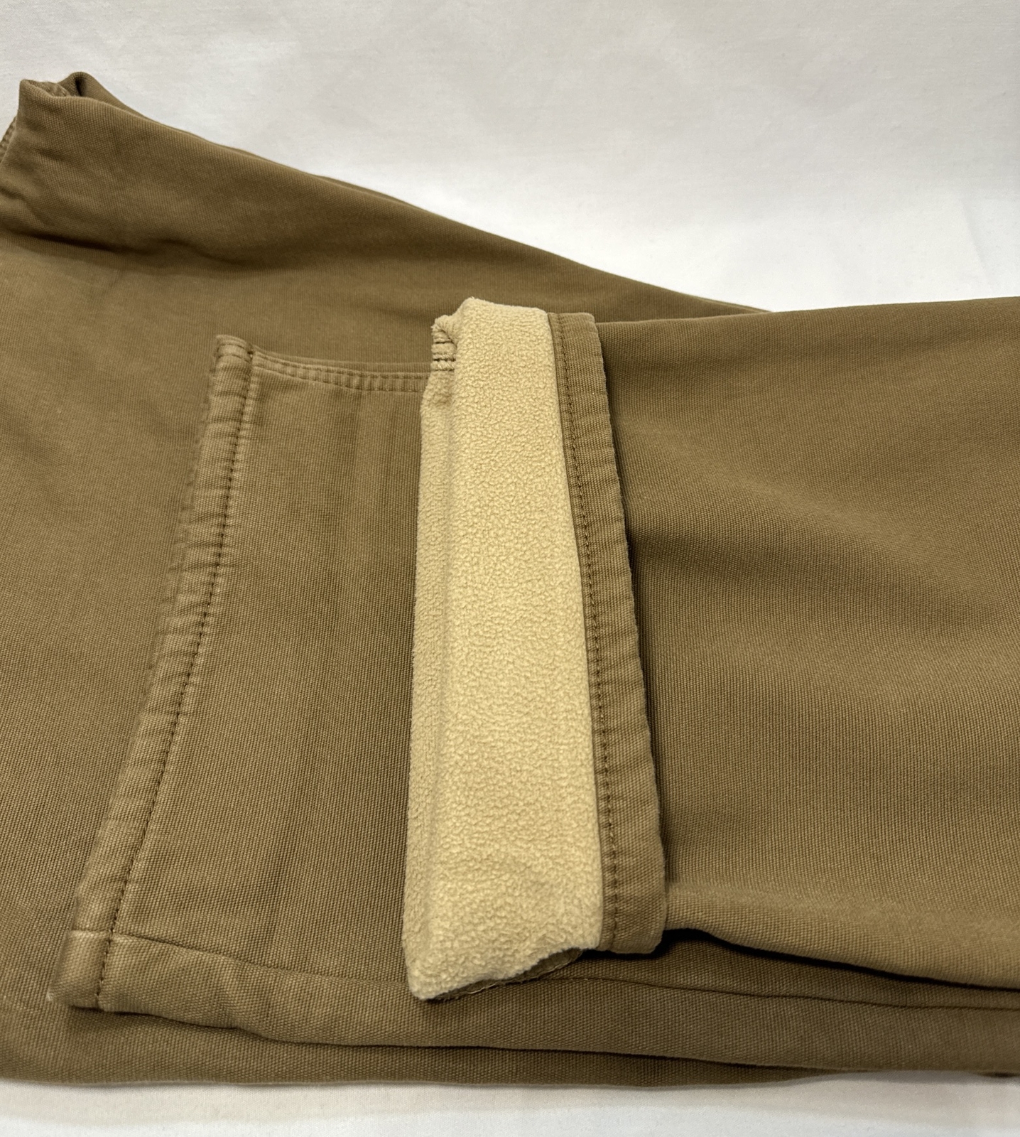 Weatherproof Vintage Men’s Fleece Stretch Canvas Regular Fit Pants Wheat 40×30