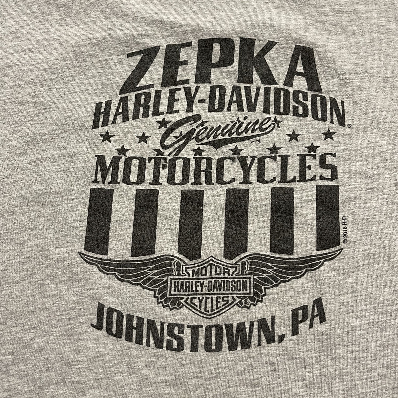 Harley Davidson 2016 Legendary Racer Double Side T-Shirt Johnstown, PA Mens XL