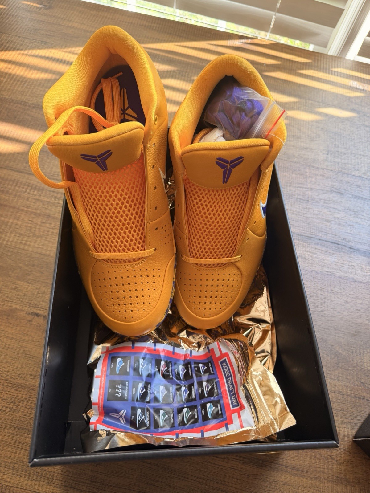 Nike Kobe 4 Protro Men’s Sneakers Size 10.5 Draft Day Lakers Purple Gold