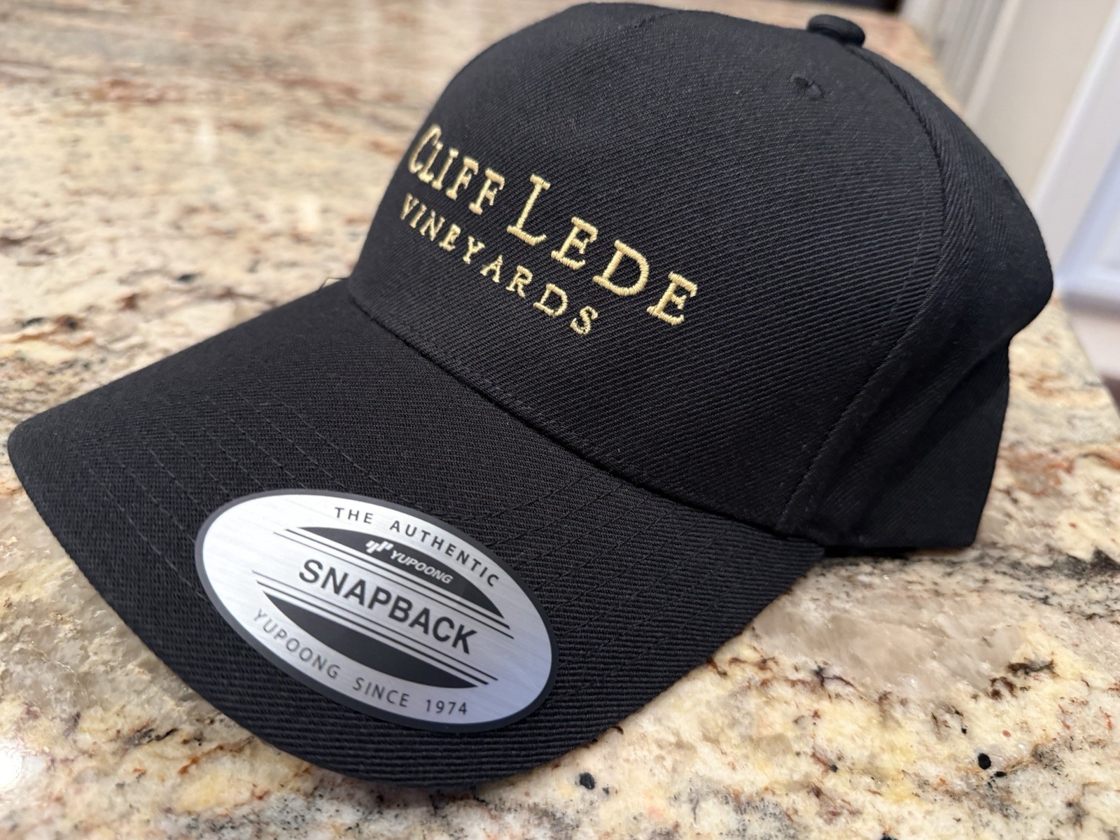 Cliff Lede Vineyards snapback Hat The Classics By Yupopng Acrylic/Wool Black