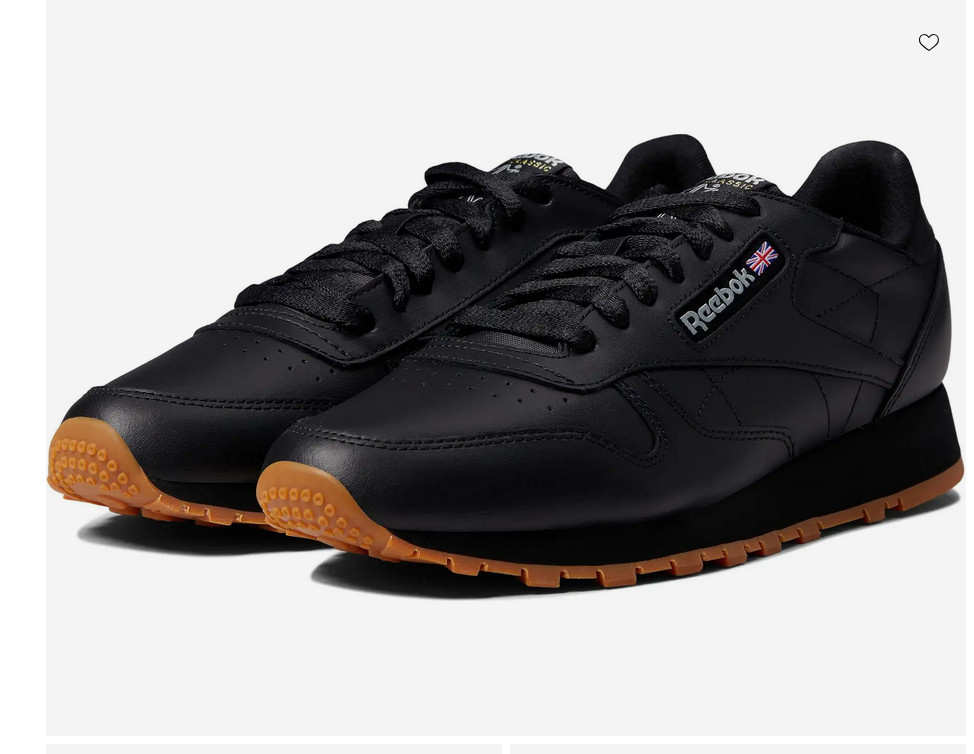 Reebok Classic Leather Running sneakers Mens Size 14 Black GY0954