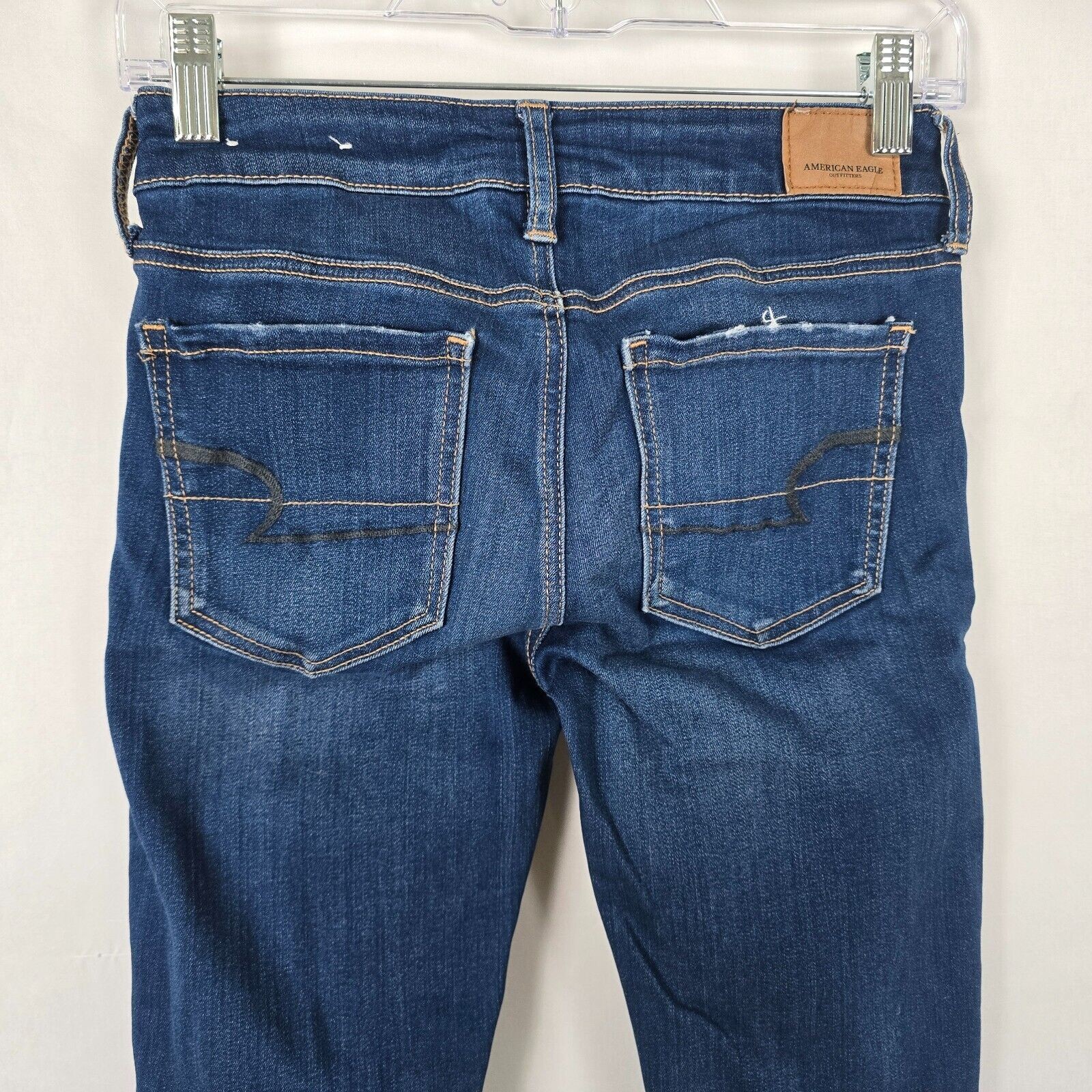 American Eagle Jegging Women’s 2 Regular Blue Dark Wash Super Stretch X
