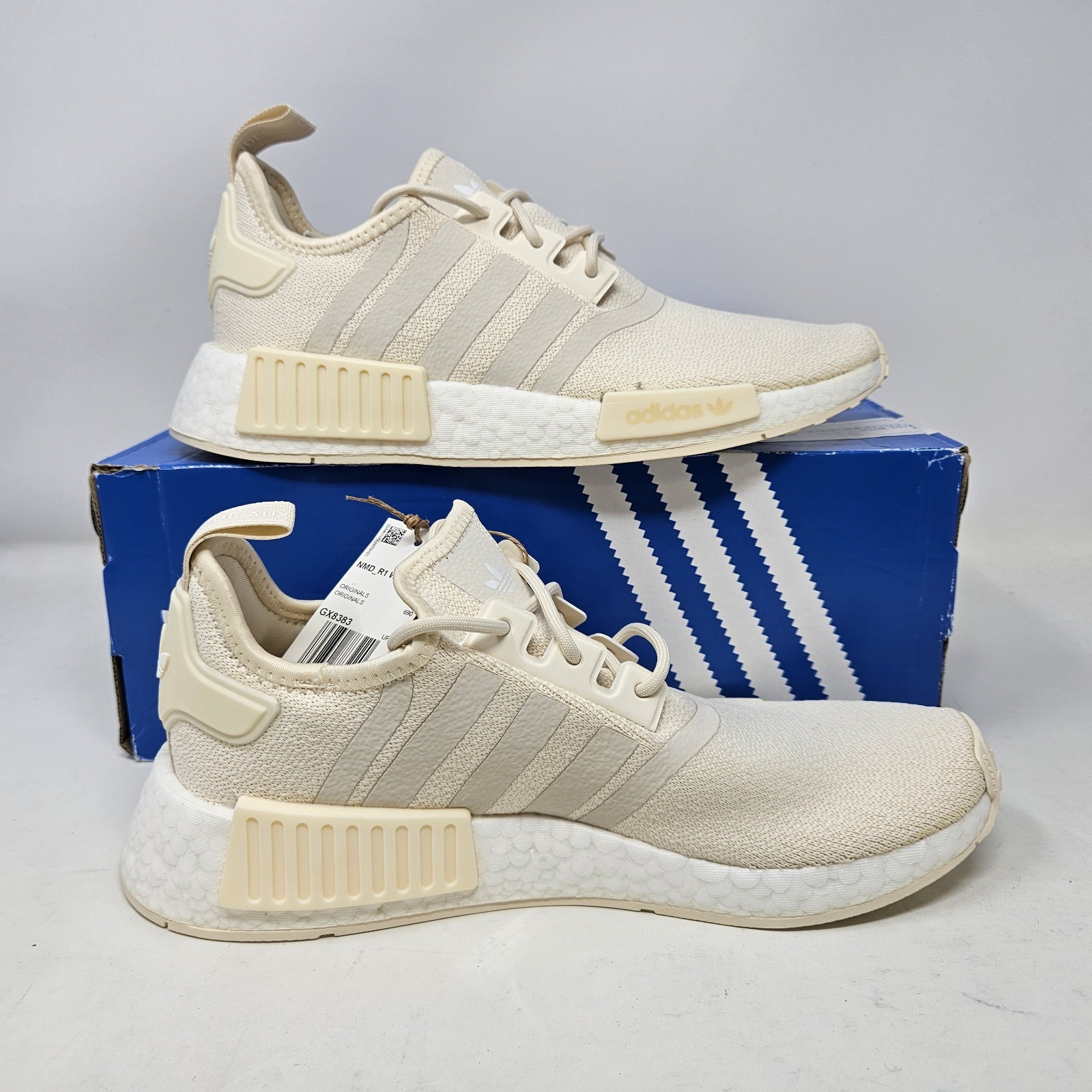 Adidas NMD R1 Boost ‘Wonder White – Off White’ Shoes / GX8383 / Women’s Size 8.5