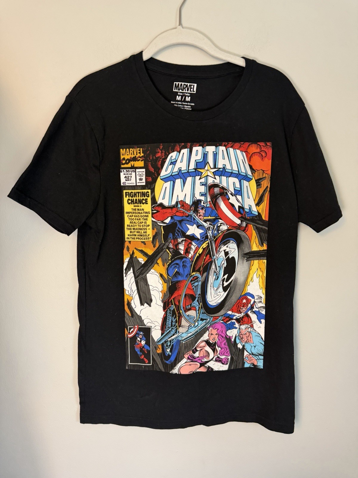 Captain America Marvel Men’s Tee Sz M NEW