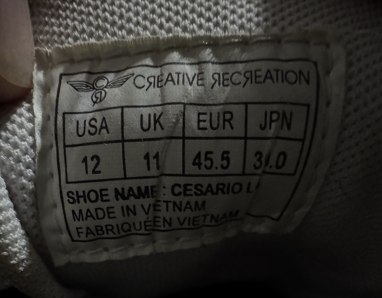 Creative Recreation Cesario Lo Classic Sneaker Blue & White Men’s Size 12