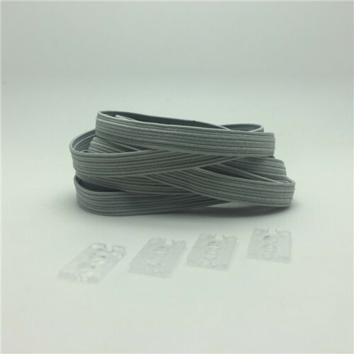 1 pair No Tie Tieless Lazy Elastic Flat Shoe laces System strings for athletic