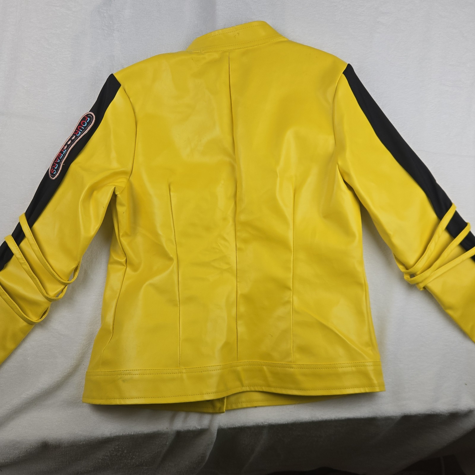 Kill Bill Vol I &II Miramax Uma Costume Jacket Faux Leather Yellow Large Cosplay