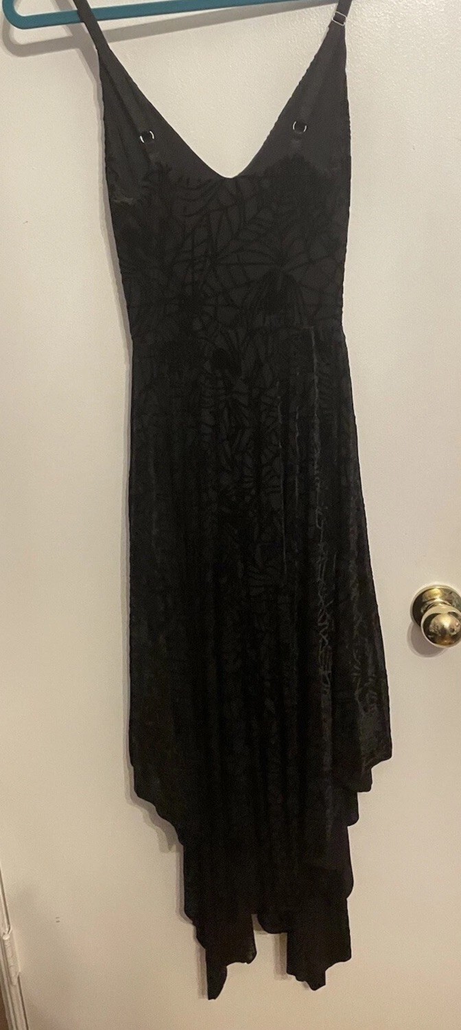 Black Milk Corpse Bride BURNED VELVET SPIDER THREADS HANDKERCHIEF DRESS Sz S