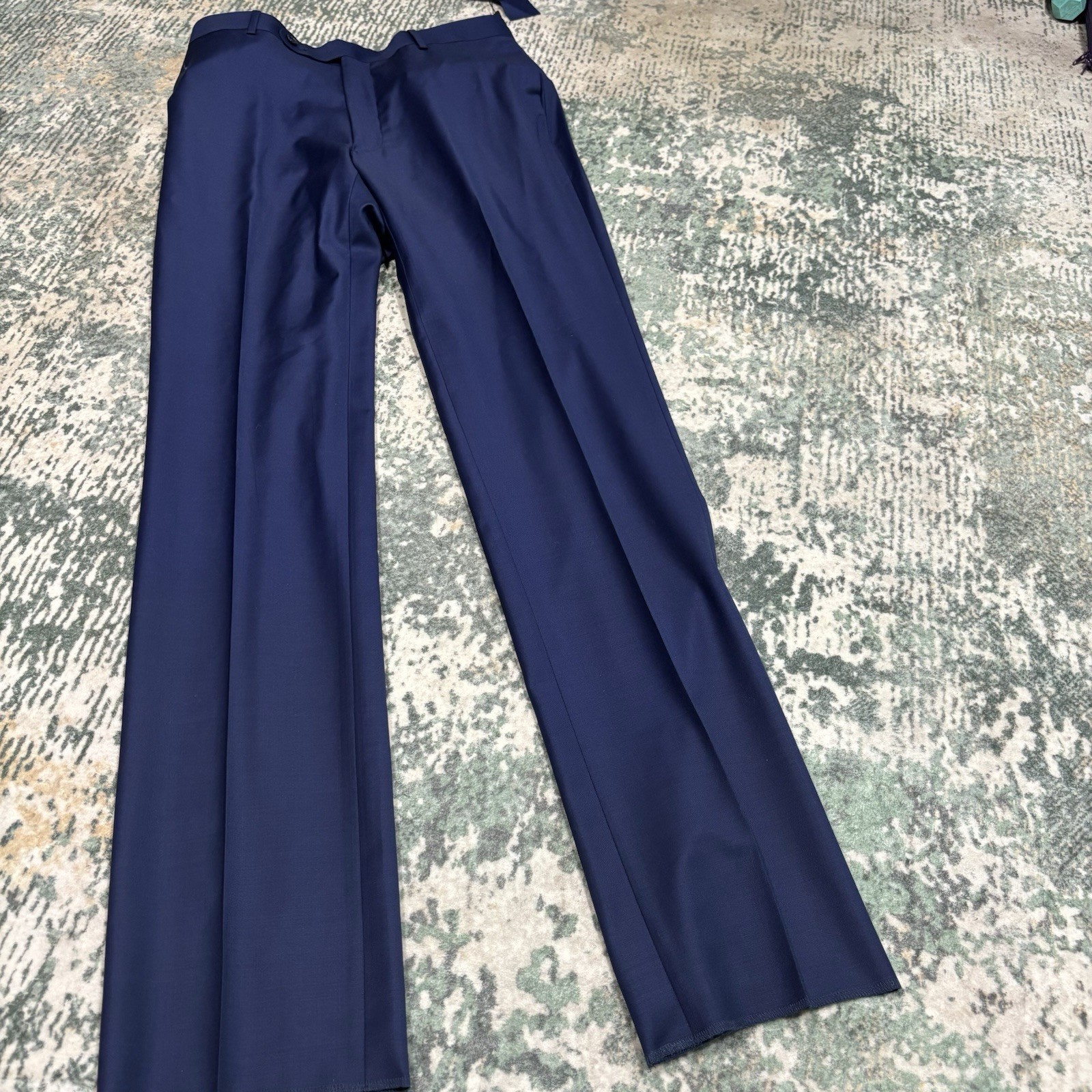 Brookwood navy trousers Saint Simons Island Wool/Trevira 34X37 Unaltered