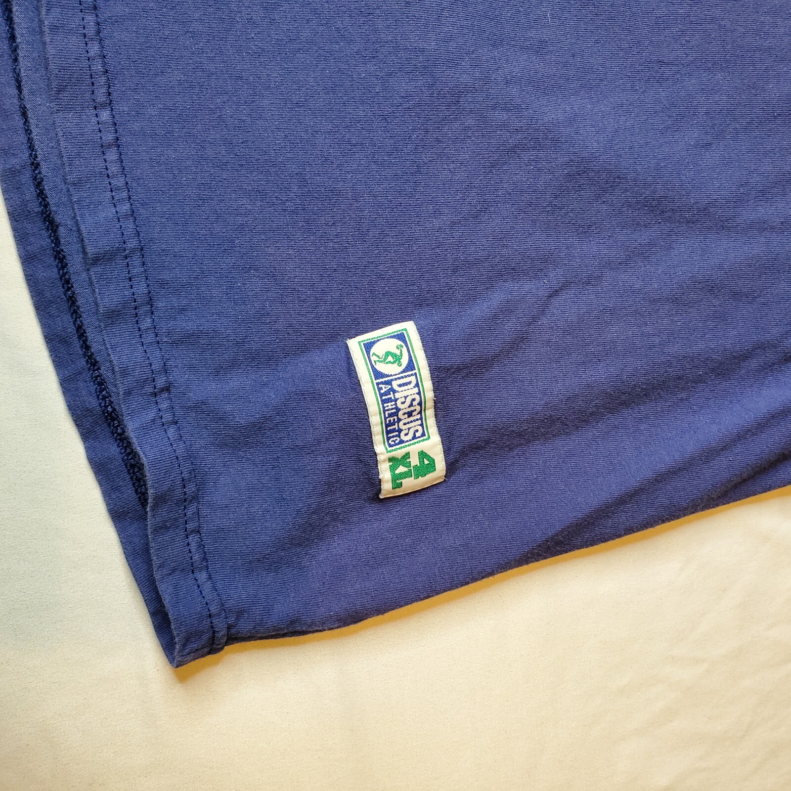 Vintage Discus Athletic T-shirt Michigan USA Mens 4XL Blue Flag 30Wx29L