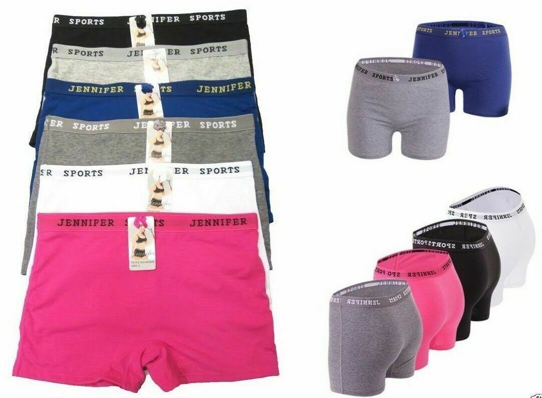 2 or 6 PACK Women’s Sports Cotton Boxer Shorts BoyShort Yoga Fitness Gym S-XL