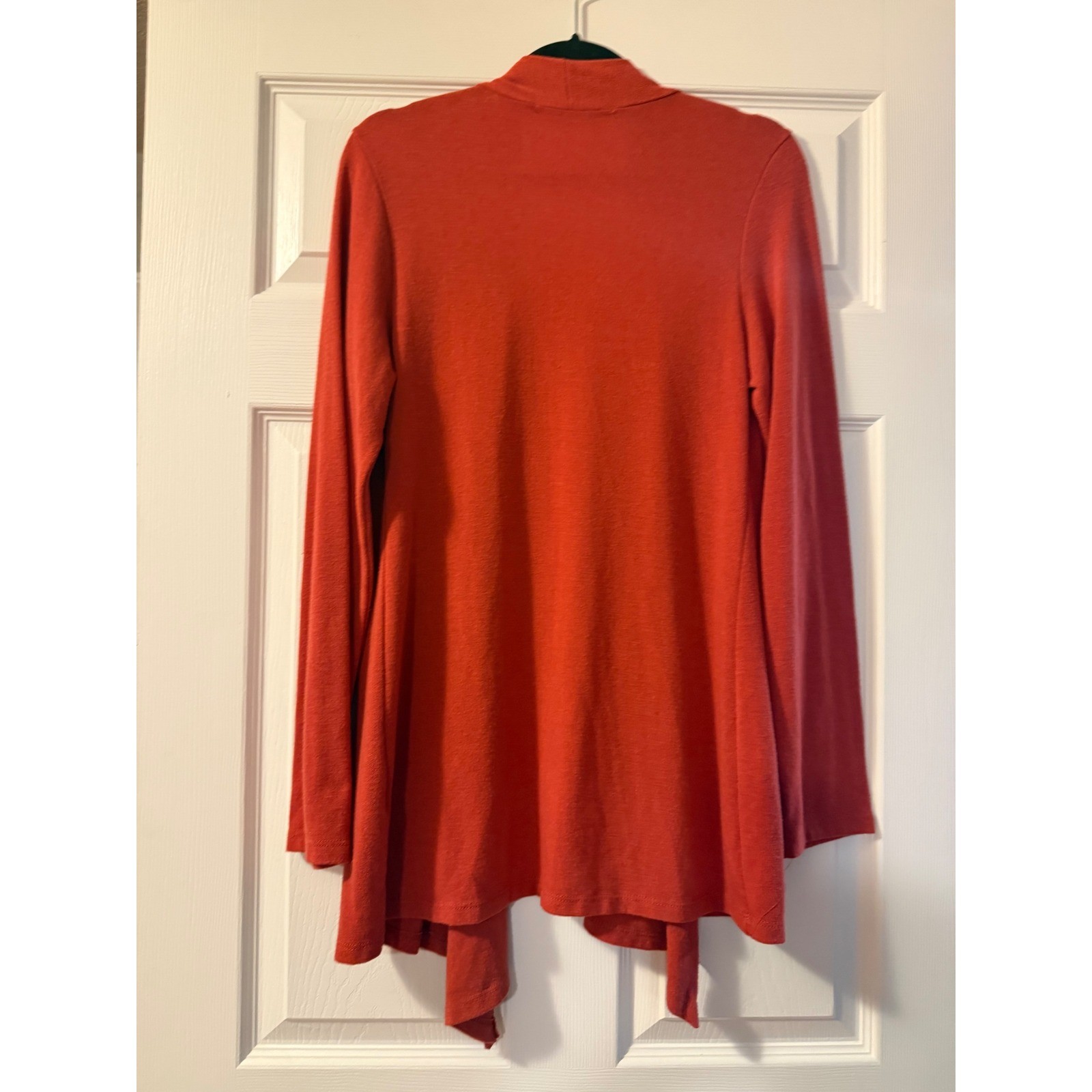 41 Hawthorn Womens XL Orange Open Front Draped Waterfall Cardigan 9029-140