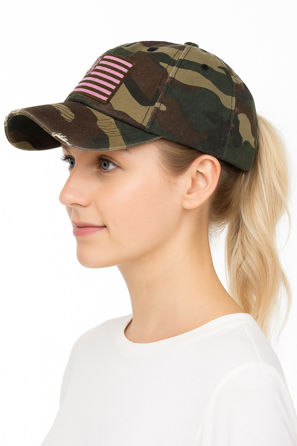 KBETHOS Unisex American USA Flag Washed Vintage Cotton Distressed Baseball Cap