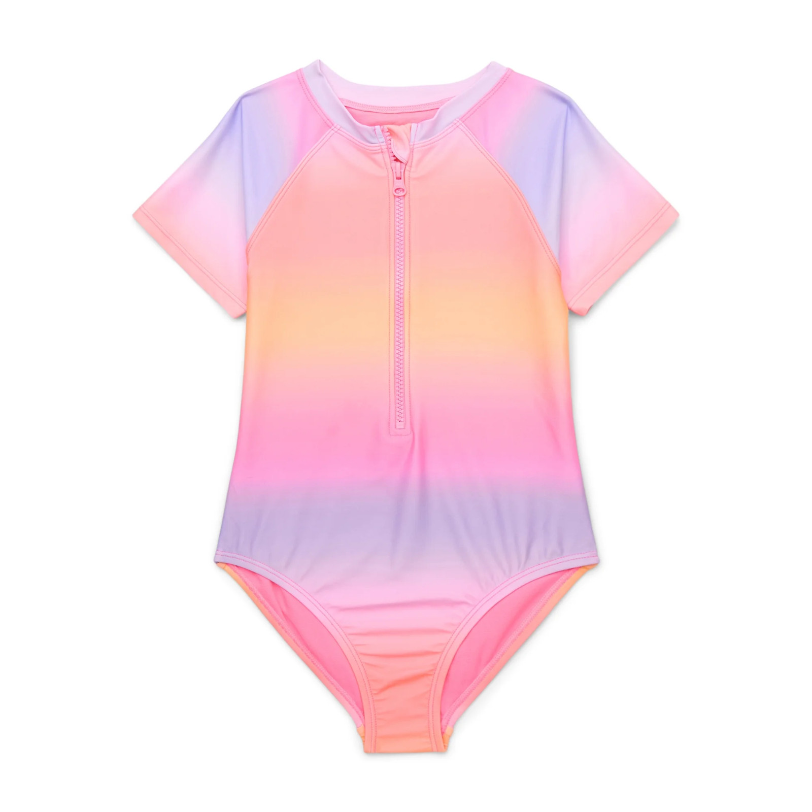 New Wonder Nation Ombre Rash Guard 1pc Girls Short Sleeve UPF 50+ Many Sizes