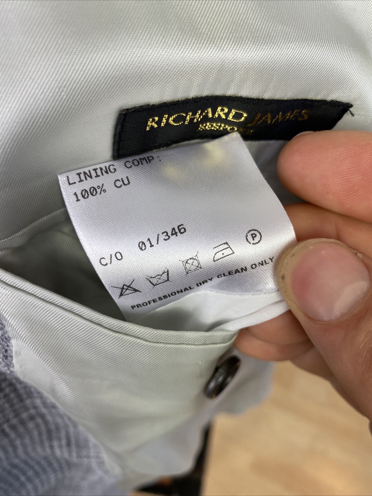 Richard James Savile Row 42R BESPOKE 2023 POW Glen Check Handmade Linen Jacket