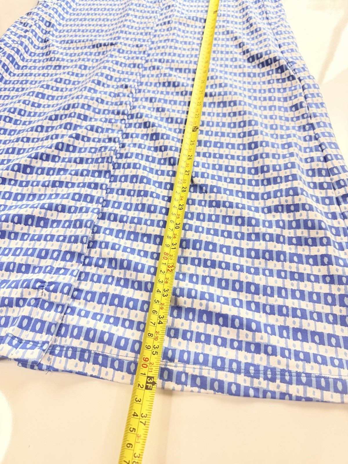 J Mclaughlin Negin Dress in Aberdeen Geo Size M Preppy Nautical Costal Stretch