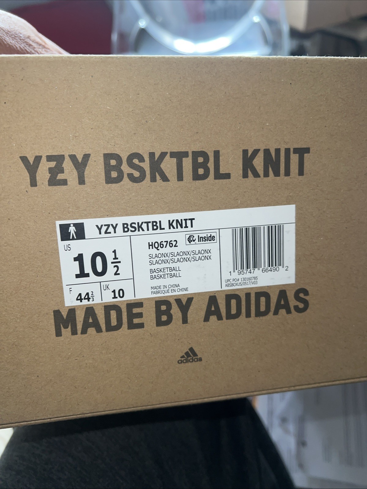 Perfect Condition + Box Adidas Yeezy Basketball Knit Slate Onyx Men’s Size 10.5