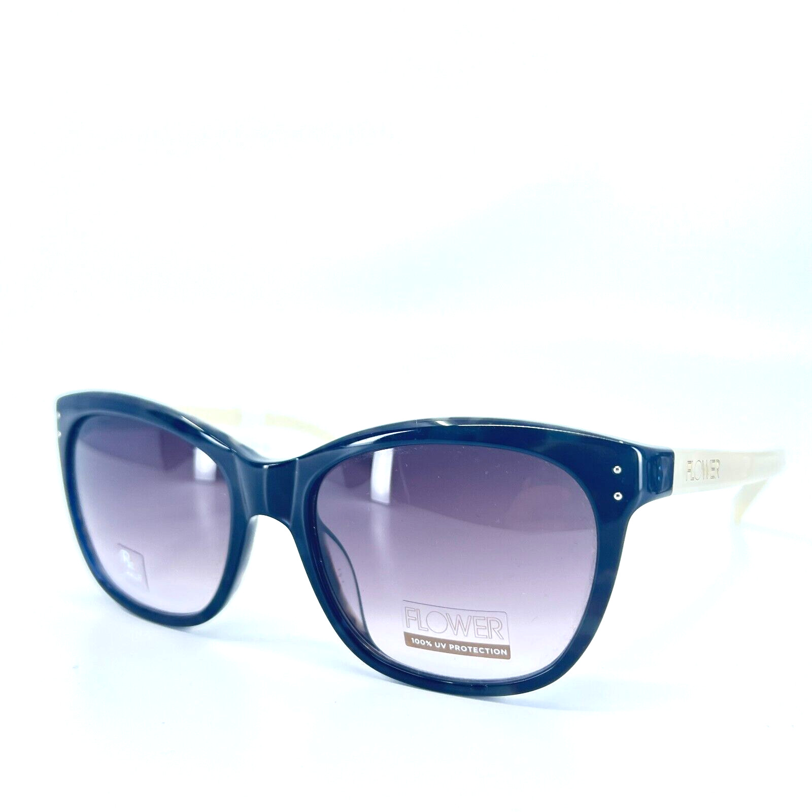 Flower FLR1003 001 Sunglasses Black Square Frames 55[]18 135