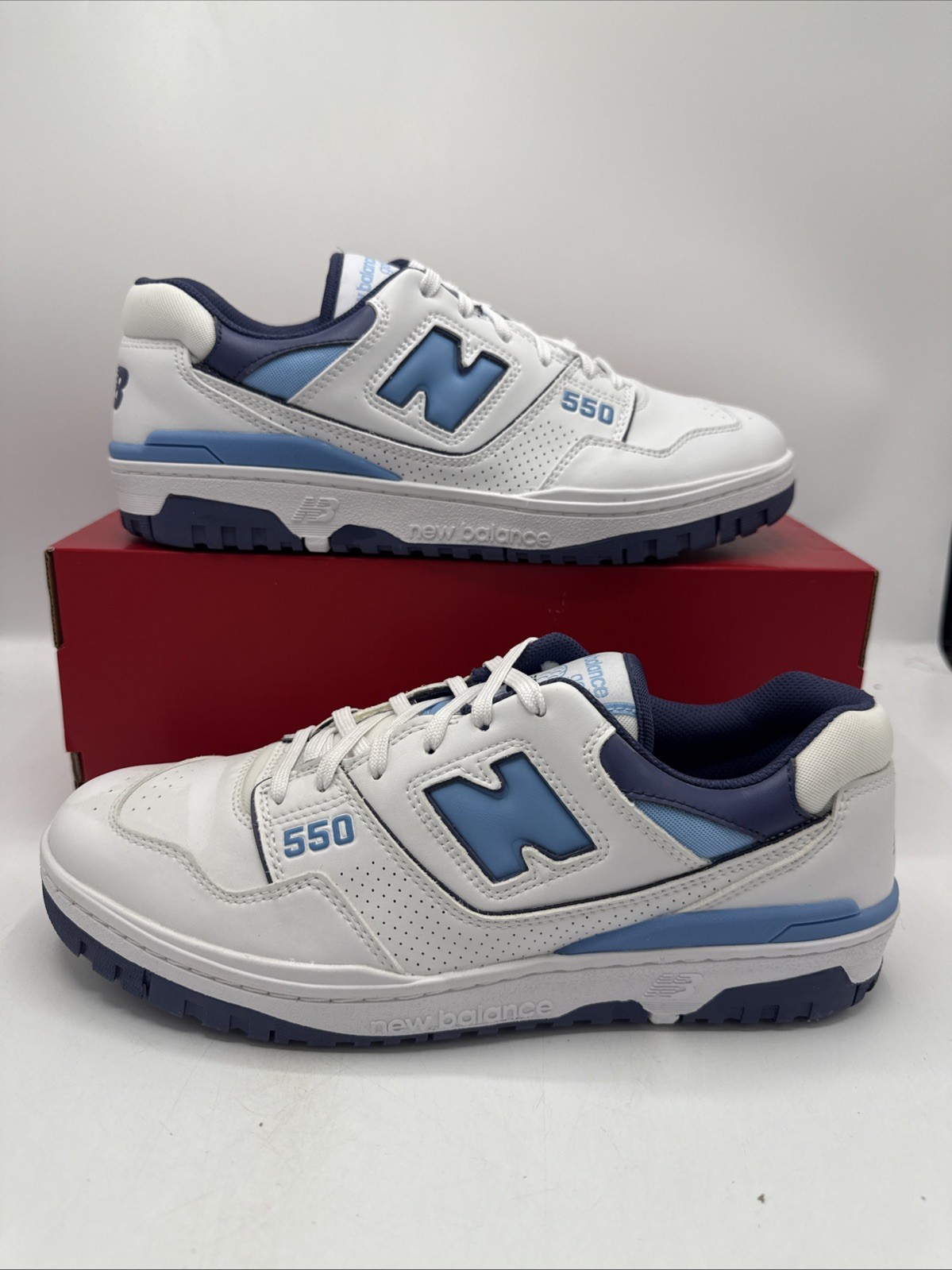 NEW New Balance 550 ‘UNC’ White University Blue Men’s Size 10.5 550 SL golf