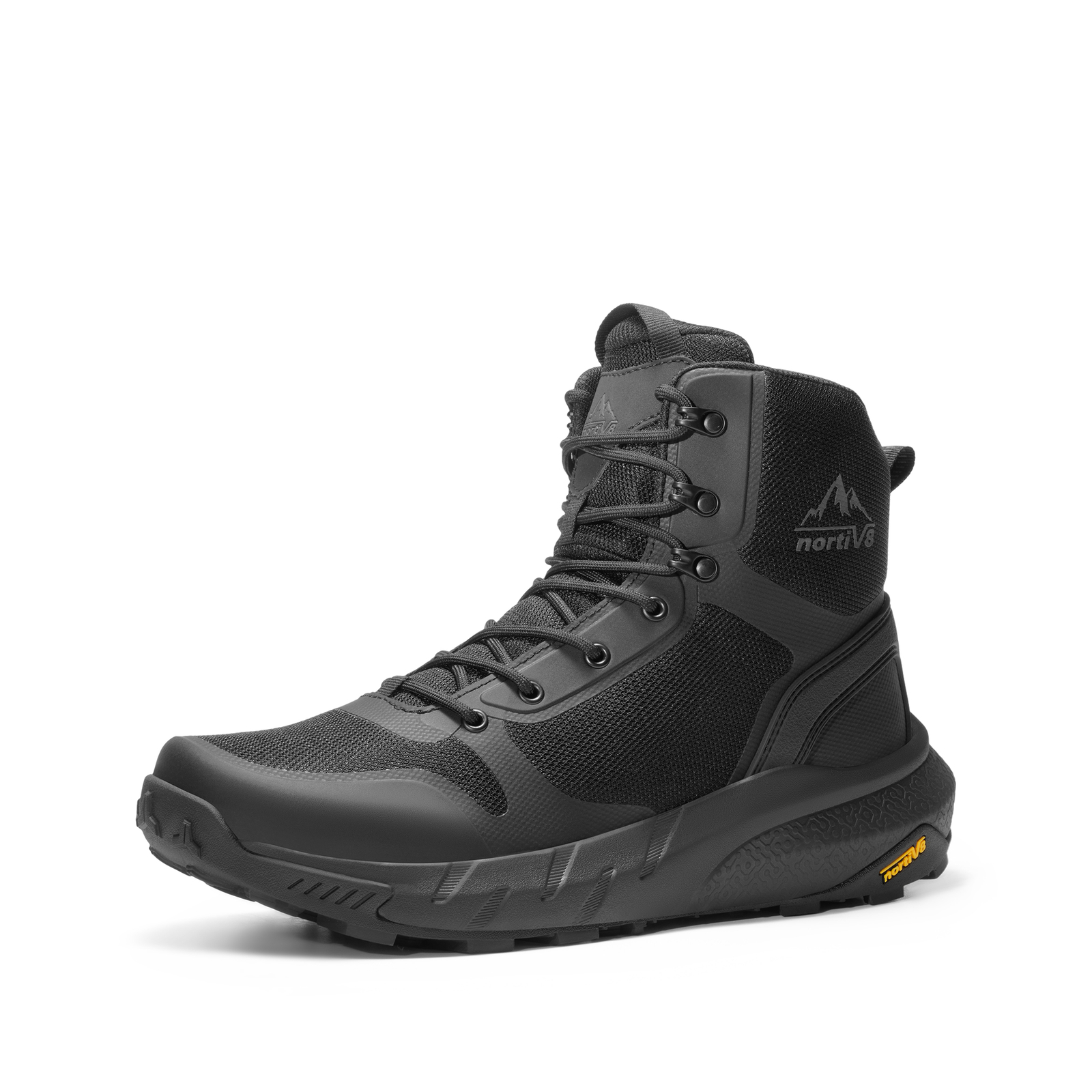 Men’s Military Tactical Boots Lightweight Side Zipper Motorcycle Boots-Black