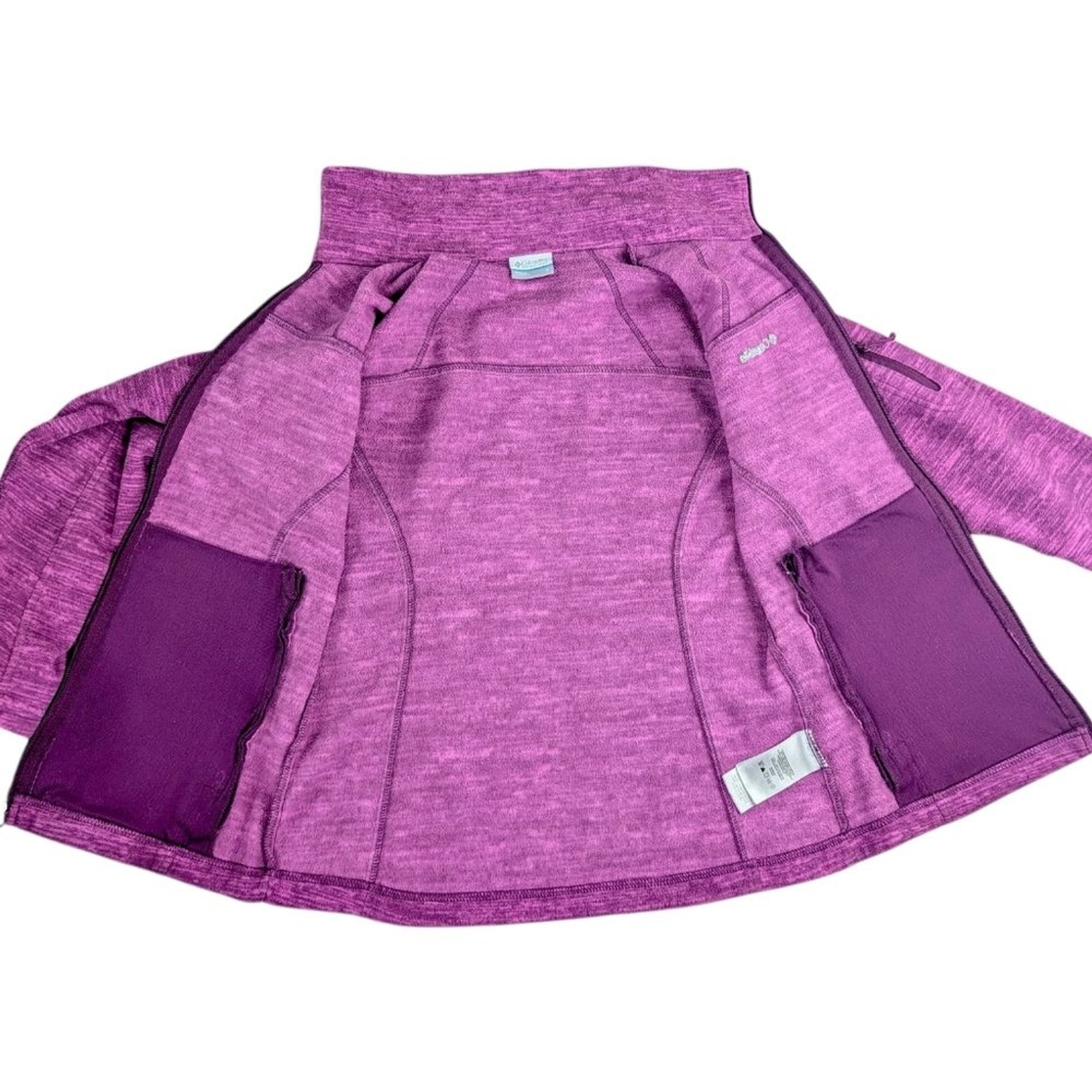 Columbia Women’s Fast Trek II Small Fleece Jacket Purple Pink Full Zip Pockets